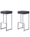 BEST MASTER FURNITURE DORRINGTON BACKLESS BAR STOOL, SET OF 2