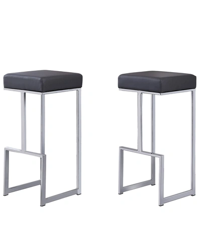 Best Master Furniture Dorrington Backless Counter Height Stool, Set Of 2 In Gray