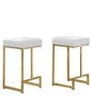 Best Master Furniture Dorrington Backless Counter Height Stool, Set Of 2 In White
