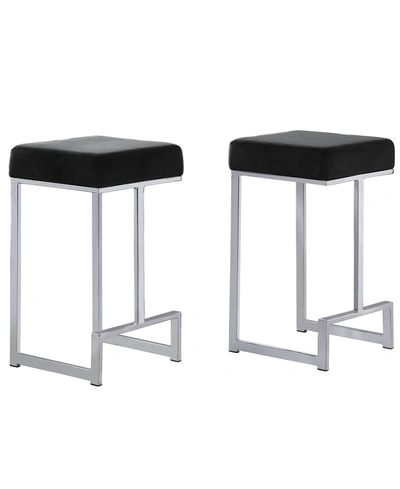 Furniture Dorrington Backless Counter Height Stool, Set Of 2 In Black