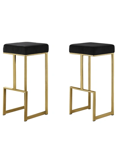 BEST MASTER FURNITURE DORRINGTON BACKLESS BAR STOOL, SET OF 2