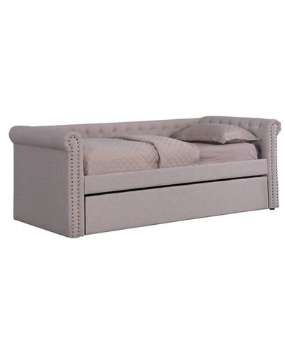 Best Master Furniture Tufted Daybed With Trundle In Beige