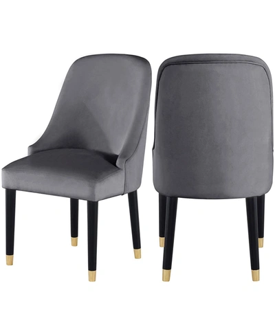 Best Master Furniture Best Master Serenity Side Chairs, Set Of 2 In Gray