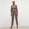 M.m.lafleur The Mejia Pant - Sharkskin In Mink