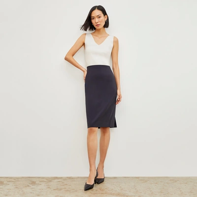 M.m.lafleur The Cobble Hill Skirt - Origamitech In Cool Charcoal