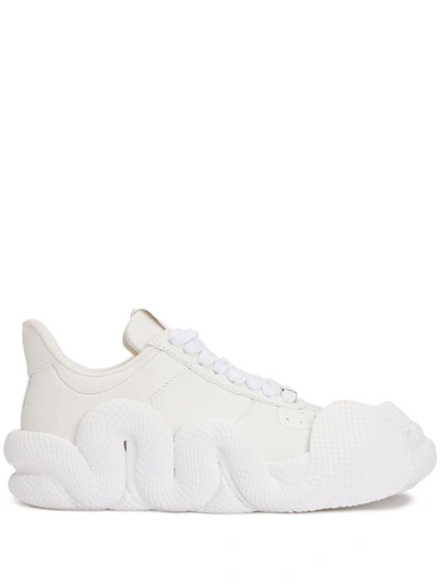 Giuseppe Zanotti Cobras Leather 3d-detail Sneakers In White