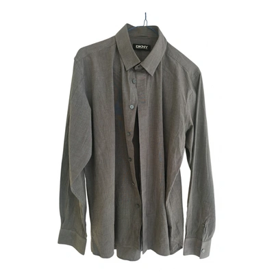 Pre-owned Dkny Shirt In Anthracite