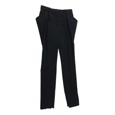 Pre-owned Versace Wool Carot Pants In Black