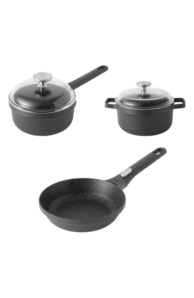 Berghoff International Gem Cast Aluminum 5-piece Starter Set In Black