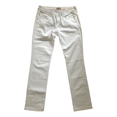 Pre-owned Replay Straight Pants In White