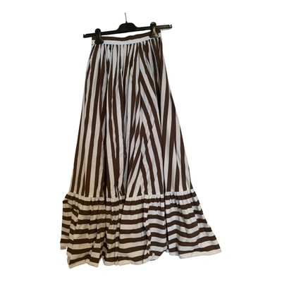 Pre-owned Dolce & Gabbana Maxi Skirt In Brown