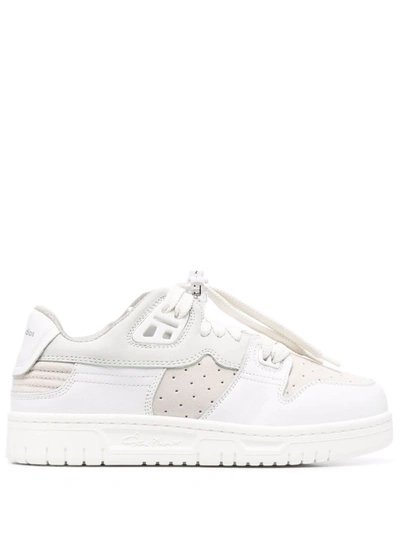 Acne Studios Suede-panel Leather Low-top Sneakers In Multi White