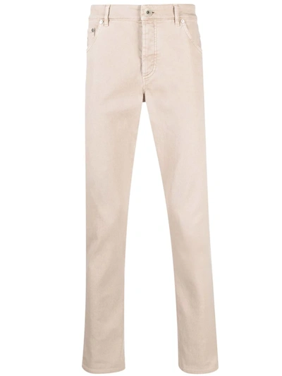 Brunello Cucinelli Ecru Straight-leg Chinos In Neutrals