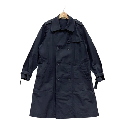 Pre-owned Issey Miyake Trench Coat In Blue