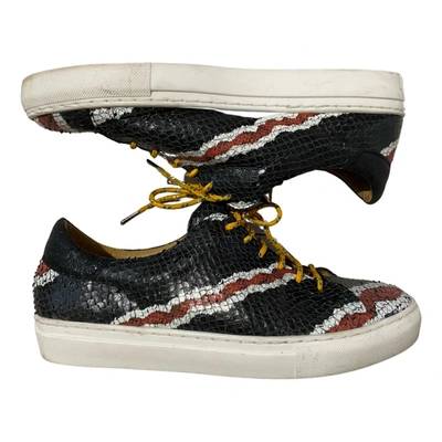 Pre-owned By Malene Birger Leather Trainers In Multicolour