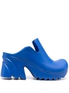 Bottega Veneta Blue Flash 95 Platform Rubber Clogs In Blau