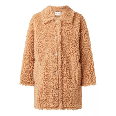 Pre-owned Stand Studio Faux Fur Coat In Camel