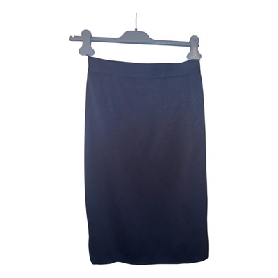 Pre-owned Christian Lacroix Mid-length Skirt In Navy