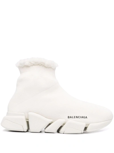 Balenciaga Speed 2.0 Slip-on Sneakers In Weiss