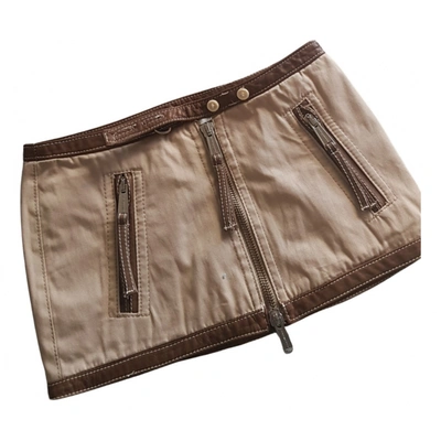 Pre-owned Dsquared2 Mini Skirt In Beige