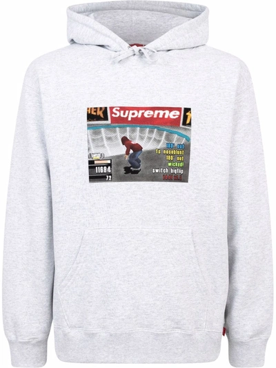Supreme Thrasher Graphic-print Hoodie In Grey