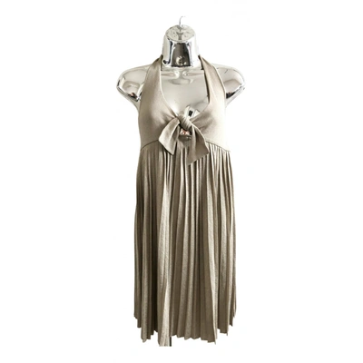 Pre-owned Azzaro Mid-length Dress In Gold