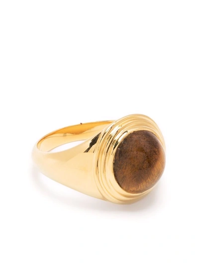 Missoma Sphere Ridge Ring In Gold