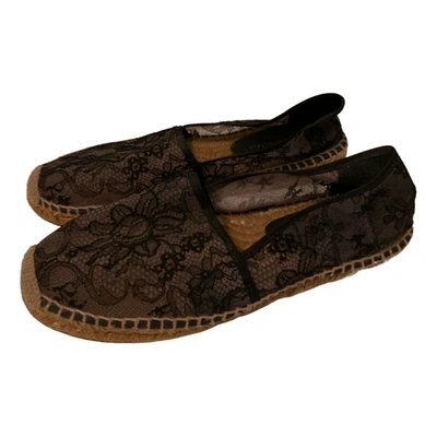 Pre-owned Dolce & Gabbana Cloth Espadrilles In Black