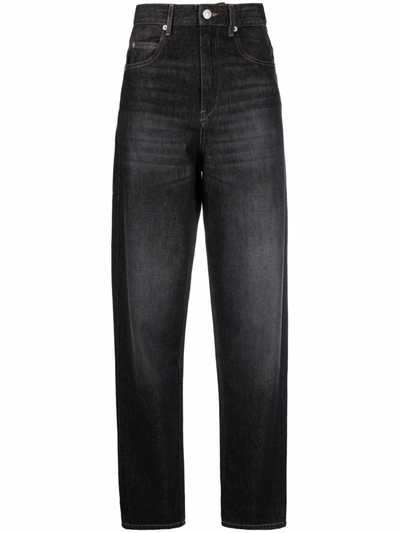 Isabel Marant Étoile High-waist Straight-leg Jeans In Schwarz