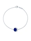 David Morris 18kt White Gold Fortuna Lapis Lazuli And Diamond Bracelet In Silber