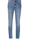 Mother The Looker Ankle Snippet Beginner's Luck Jeans In Blau