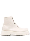 Marsèll Ankle Leather Boots In Nude