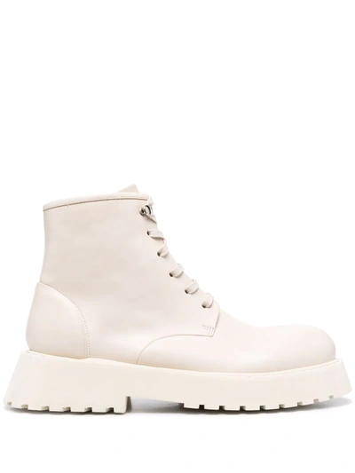 Marsèll Ankle Leather Boots In Neutrals