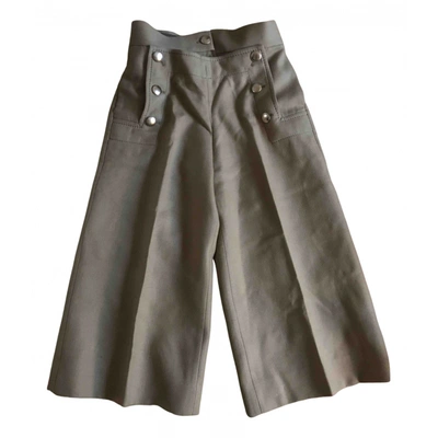 Pre-owned Sacai Luck Wool Large Pants In Khaki