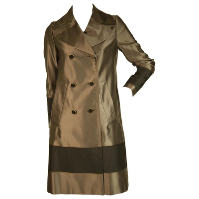 Pre-owned Gucci Silk Coat In Brown