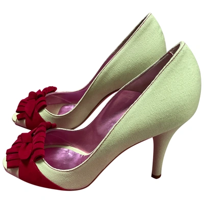 Pre-owned Etro Cloth Heels In Green
