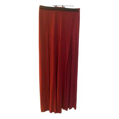 Pre-owned Max & Co Large Pants In Burgundy