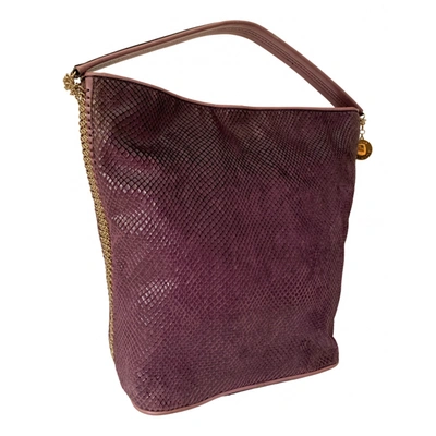 Pre-owned Stella Mccartney Leather Tote In Purple