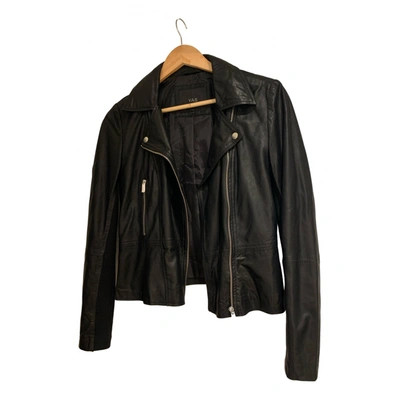 Pre-owned Y.a.s. Leather Jacket In Black