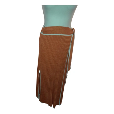 Pre-owned C/meo Collective Maxi Skirt In Orange