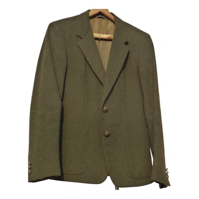 Pre-owned Les Copains Wool Blazer In Green