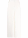 VALENTINO SILK CROPPED WIDE LEG TROUSERS