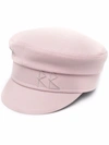 Ruslan Baginskiy Embroidered-logo Baker Boy Cap In Pink