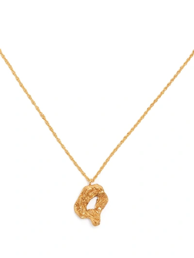 Loveness Lee Q Alphabet Pendant Necklace In Gold