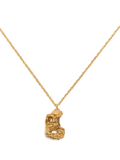 Loveness Lee B Alphabet Pendant Necklace In Gold
