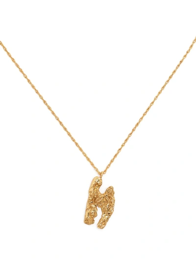 Loveness Lee H Alphabet Pendant Necklace In Gold