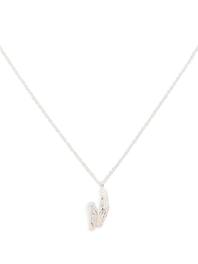 Loveness Lee V Alphabet Pendant Necklace In Silber