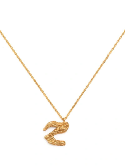 Loveness Lee Z Alphabet Pendant Necklace In Gold