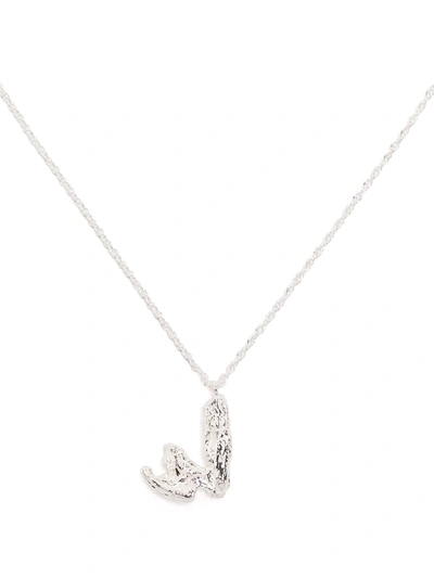 Loveness Lee W Alphabet Pendant Necklace In Silber