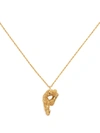 Loveness Lee P Alphabet Pendant Necklace In Gold